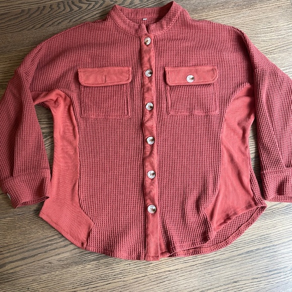 Orange Waffle Jacket (M) - Picture 4 of 5